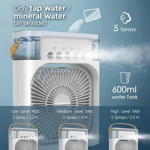 Multifunction Water Spray Mist Fan Air Cooler